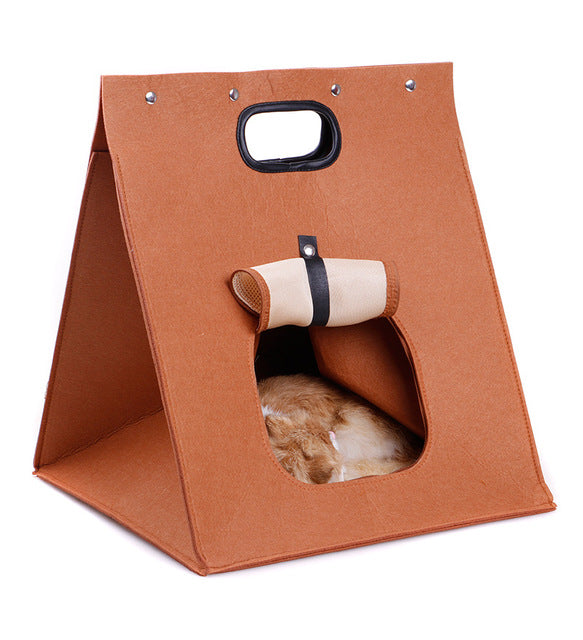 Panier et sac de transport pliable et lavable pour chat