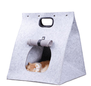 Panier et sac de transport pliable et lavable pour chat